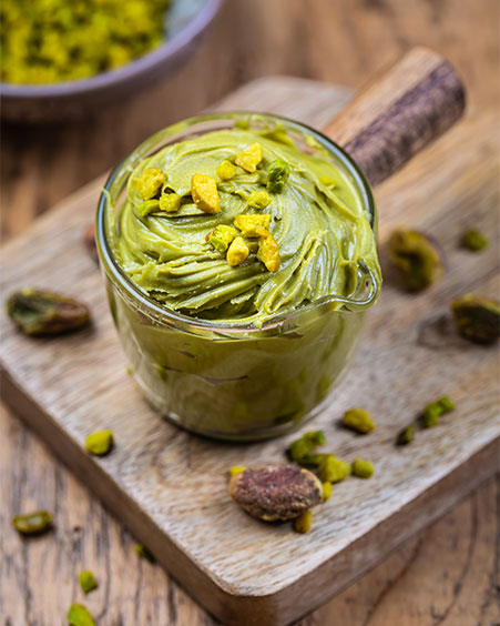 delicious pistachio spread cream or mousse for baking